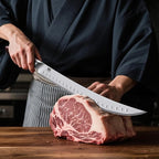 SHAN ZU Brisket Slicing Knife, 11.6 Inch Carving Knife Japanese High Carbon 10Cr15Mov Stainless Steel, Professional Ultra Sharp Meat Cutting and BBQ knife with Ergonomic Pakkawood Handle