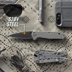 Gerber Gear Fastball - Slim, Lightweight Folding Knife with Lock Release - Pocket Knife with 3-Position Clip - EDC Gear - 3" - Made in USA - Flat Sage