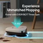 EVERYBOT Three-Spin Robot Mop - Ultra Quiet Smart Mopping Robot Cleaner Only | Powerful Stylish 3 Spin Wet Mop for Hard Floor & Tile Cleaning with Remote Control | Large Water Tank