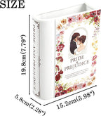 Ceramic Book Vase for Flowers, Book Flower Vases White, Book Shaped Vase, A Book About Flowers Vase, Decorative Ceramic Vases for Home, Office, Dining Table(Pride)