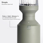 Beast Mega 1200 | Premium Countertop Blender | Smoothies, Shakes, Sauces, Dips, Soups | Blends Ice and Frozen Fruit | Includes Extra Lids and Straw System | 1200W | (Sage, 120V)