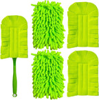 4Pack Reusable Duster Compatible with Swiffer (Handle is Not Included) Microfiber 360 Heavy Duty Dusters Refills Washable Duster Pads for Cleaning Ceiling Fan Window