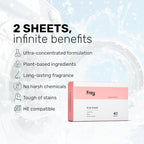 FREY Naturally Scented Dryer Sheets - Fabric Softener for Soft, Fresh & Clean Clothes (1-pack, Jasmine Rose)