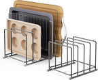 Cutting Board Organizer-1.6in Wide Kitchen Cutting Board Holder Stand for Pan,Baking Sheets,Cookie Sheets with 4 Slots,Baking Sheet Oragnizer(2PC-Large)