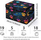 Stackable Clothes Storage Bins with Lids,Closet Organizers Fabric Printing Box for Home and Office,Blanket Clothes Organizers,Under Bed Storage Containers 3 Pack.