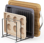 Cutting Board Organizer-1.6in Wide Kitchen Cutting Board Holder Stand for Pan,Baking Sheets,Cookie Sheets with 4 Slots,Baking Sheet Oragnizer(1PC-Large)