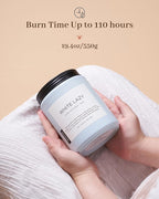 M&SENSE Spring Scented Candle, Jasmine Clean Cotton Soy Wax Large 19.4oz 110 Hour Long Lasting Burning Non Toxic Organic Natural 2 Wick Relaxing Jar Candle for Women