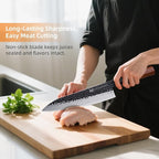 FINDKING Dynasty Series Japanese Chef Knife, Professional Kitchen Knife, 9Cr18MoV High Carbon Steel Blade, African Rosewood Octagonal Handle, Sharp, for Meat Cutting, 8 Inches