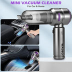 WADEO Handheld Vacuum Cordless, 4-in-1 21000PA Brushless Car Vacuum & 210000RPM Air Duster 7500mAh Battery Air Blower Wireless Handheld Vacuum for Car, Office and Home Cleaning