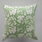 Ridhi Sage Green Block Print Canvas Cotton Throw Pillow Covers for Decorative Couch Pillows for Living Room, Chic Boho Cute Outdoor Thanksgiving Pillows Covers Gifts 20x20 Inches
