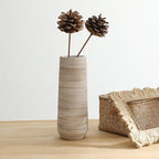 ALMA 9 Inch White Ceramic Flower Vase for Lego Flower Bouquet|Small Pampas Grass Vase for Home Decor,Tabletop, Bookshelf, Mantle,Living Room