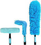 Lineslife Feather Duster,3 PCS Reusable Bendable Washable Cobweb Duster for Home Office Cleaning High Ceilings,Furniture,Roof