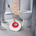 SIMPLI-MAGIC 360° Spin Mop and Bucket with Wringer – 3 High-Absorbent Microfiber Washable Heads – Spinning Mop and Bucket Set for All Types Floor Cleaning (Black)