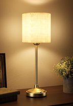 Cordless Table Lamp, 8000mAh, Dimmable, 2700K, Touch Control, Portable, LED, Wireless, Rechargeable, Battery Operated, Desk Lamp, Kitchen Lamp, Fabric Shade, for Dining Room, Bedroom, Living Room