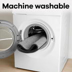 Area Rug with Non Slip Rubber Backing, Washable Soft Floor Carpet for Living Room, Kitchen, Entryway Indoor, Bedroom, Laundry, Low Pile Area Rugs, Solid Color with Pointillism Style, 3 * 5 ft Black