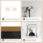 Bwodke Boho Wall Art, Framed Abstract Wall Art, Plant Canvas Wall Decor, Mid Century Line Leaf Geometric Pictures Set of 3, Minimalist Paintings, for Bedroom Living Room Bathroom 16"x24"