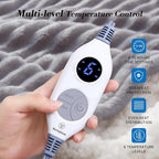 Westinghouse Heated Throw Blanket, Soft Flannel Sherpa Electric Throw with 6 Heating Levels & 2-10 Hours Auto Shut Off, Fast Heating & ETL Certification, Machine Washable, 50x60 Inch, Light Grey