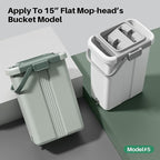 JOYMOOP Flat Mop, Microfiber Floor and Wall Cleaner, 60" Long Handle with 15" Flat Head with a Pad - White