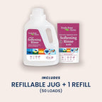 Fabric Softening Conditioner for Clothes| Safe for Babies & Kids with Sensitive Skin | Plant-Based | Include 1 Refillable 50oz Bottle with Measuring Cap| Signature Scent Rinse(50 Loads)