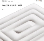 1 Pack Diatomite Soap Dish Holder, Quick Dry Stone Bath Tray, Diatomaceous Earth Stone Soap Holder, Water Absorbent Rectangular Soap Dish for Bar Soap, White