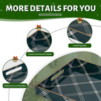 MAONAME Christmas Decorative Tray, Plastic Green Serving Tray with Handles, Modern Rectangular Christmas Trays, Coffee Table Trays for Living Room, Home Decor, 15.7" x 11.8" x 1.6"