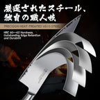 Purple Dragon Chef Knife 7.8 Inch, Ultra Sharp Japanese Kitchen Knife, German Vg10 Steel Meat Cutting Chopping Dicing Vegetables, Ergonomic Wooden Handle, Gift Box