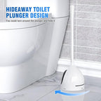 uptronic 2 Pack Toilet Plunger with Holder, Unique Plunger with All-Angle Design, Plungers for Bathroom for 5.7-inch Toilet Drain, Toilet Plunger Heavy Duty- White