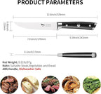 MAD SHARK Steak Knives Set of 8,Premium 12.6-inch Serrated Steak Knife Set,Ultra Sharp German High Carbon Stainless Steel Triple Rivet Collection 8-Piece Kitchen Steak Knife Set (STEAK KNIFE SET OF 8)