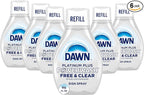 Dawn Free & Clear Powerwash Dish Spray, Dish Soap, Pear Scent Refill, 16 Fl oz (6 Pack)