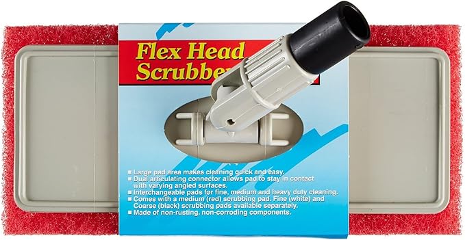 STAR BRITE Flexible Head Scrubber with Red Pad (040124)