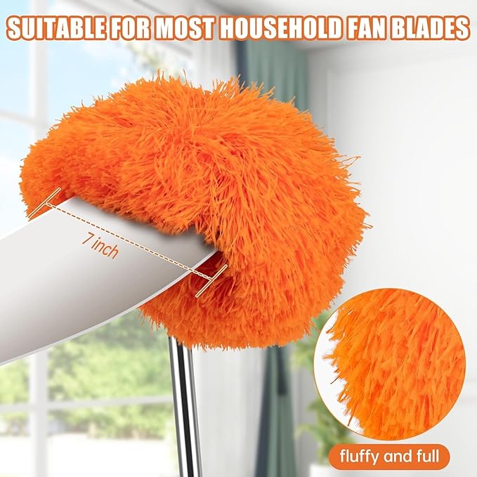 Ceiling Fan Cleaner Duster with 60 inch Extension Pole, Dusters for Cleaning High Ceiling Fan Blades, Dusters Kit with Storage Bag, Cleaning Tools for Families