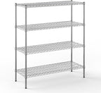 18" Deep x 48" Wide x 54" Height Wire Shelving Kit | 4-Tier | NSF Commercial Storage Rack Unit