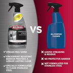 Weiman Stainless Steel Cleaner Kit - Removes Fingerprints, Residue, Water Marks, and Grease