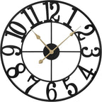 1st owned Wall Clock 16 Inch Round Large Indoor Wall Clocks Battery Operated Silent Non Ticking, Farmhouse Vintage Decorative Analog Metal Clock for Living Room, Kitchen, Bedroom Decor