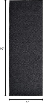 iCustomRug Hallway Runner Rug – 4x10ft Black, Indoor/Outdoor, Non-Slip Rubber Backing, Low-Profile All-Weather Carpet, Non-Shedding & Easy Care, Entryway Mat Ideal for High Traffic Areas