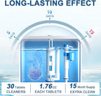 Toilet Bowl Cleaner Tablets Blue Toilet Tank Cleaners, Septic-Safe Hard Water Stain Remove, Bathroom Automatic Toilet Cleaning & Deodorizer, Fresh Scent - 30 Tabs