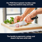 Misen 8" Chef Knife – High Carbon Japanese AUS-10 Stainless Steel – Hybrid German & Japanese Blade – Precision Kitchen Knife for Professionals & Home Cooks – Ultimate Cutting Performance - Black