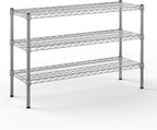 14" Deep x 42" Wide x 27" Height Wire Shelving Kit | 3-Tier | NSF Commercial Storage Rack Unit