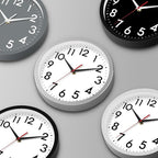 12 Inch Wall Clock Battery Operated Silent Non Ticking Analog Modern Decorative for Office Kitchen Outdoor Living Room Classroom Bedroom Bathroom School(White)