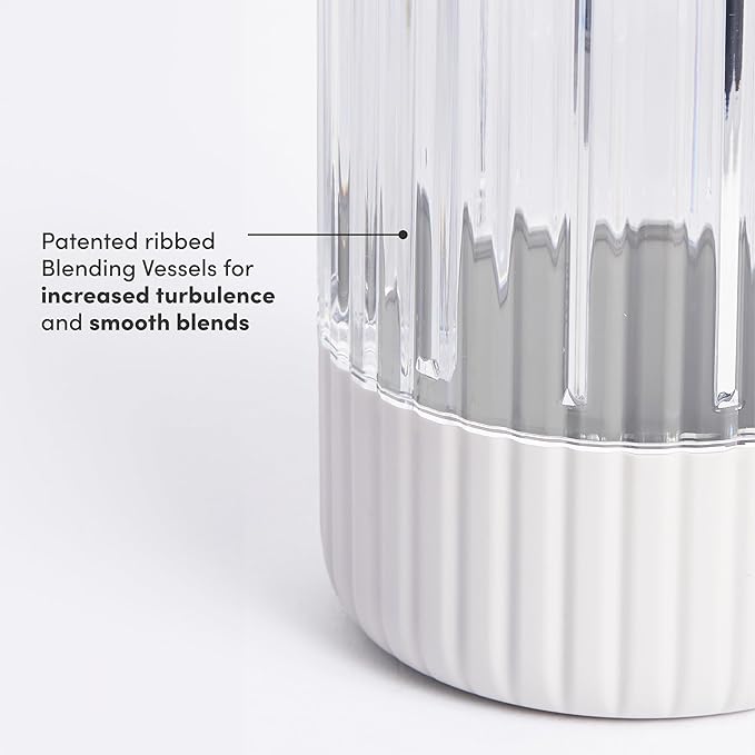 Beast Mega 1200 Plus | Premium Countertop Blender | Smoothies, Shakes, Sauces, Dips, Soups | Blends Ice and Frozen Fruit | XL Vessel | With Extra Vessels, Straw System | 1200W | (Cloud White, 120V)