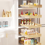 Wood Pull Out Cabinet Organizer 23" W x 21" D, Heavy-Duty Sliding Drawers for Inside Cabinets Storage and Organization for Kitchen, Pantry, Bathroom