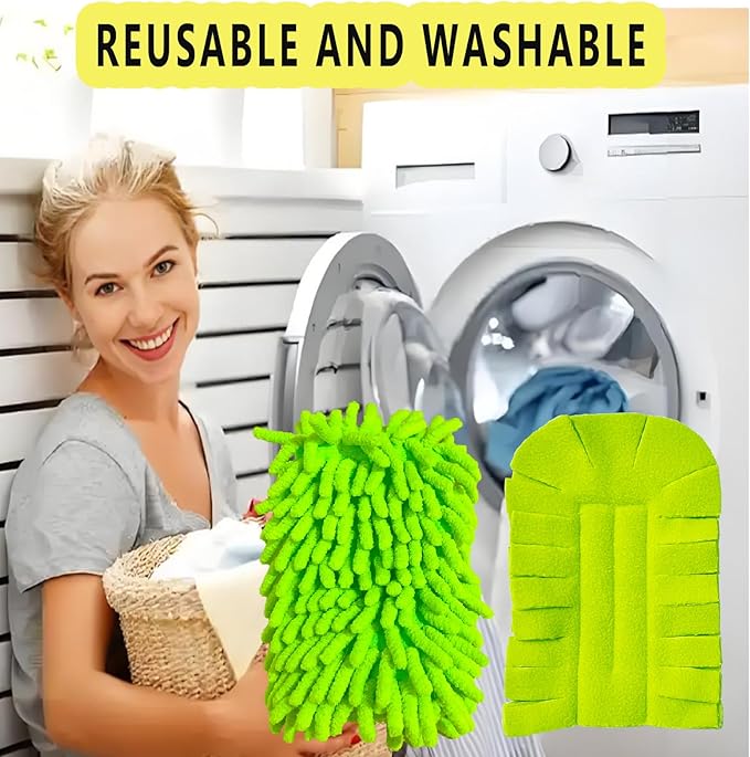 4Pack Reusable Duster Compatible with Swiffer (Handle is Not Included) Microfiber 360 Heavy Duty Dusters Refills Washable Duster Pads for Cleaning Ceiling Fan Window