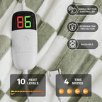 Sage Green Heated Blanket Electric Twin Size, 62X84 Heating Blanket with 10 Heat Levels & 8 Hours Auto Off, Checkered Plaid Soft Fleece Sherpa Blankets Warmer Gifts for Couch Grandma Women Adults, ETL