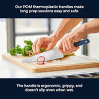 Misen 8" Chef Knife – High Carbon Japanese AUS-10 Stainless Steel – Hybrid German & Japanese Blade – Precision Kitchen Knife for Professionals & Home Cooks – Ultimate Cutting Performance - Blue