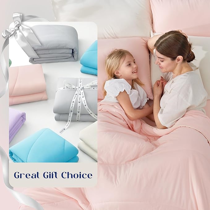 Dream Valley®Outlast®Deepsleep Cooling Comforter, Throw Size, NASA-Grade Space Technology Cooling Blanket for Hot Sleepers Night Sweats, Q-Max > 0.45 Aerocool™Breathable, Pink Blush, 60"x80"