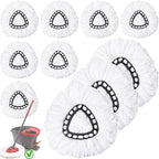 10 Pack Spin Mop Replacement Heads, Mop Replace Head Easywring 1-Tank System, Mop Head Replacement for Hardwood Floor Cleaning, Machine Washable and Easy to Replace