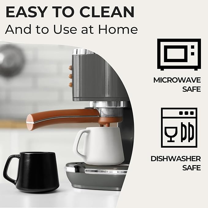 MIAMIO - Coffee Mugs Set of 4 / Large Ceramic Coffee Cups (14 oz) - Mug for Cappuccino, Tea, Espresso - Microwave and Dishwasher Safe - Luxe Collection (Classic Pastel)