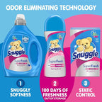 Snuggle Liquid Fabric Softener, SuperFresh Spring Burst, Eliminates Tough Odors, 2X Concentrated, 150 Loads (size may vary)