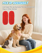 KEEPOW 4 Pack Microfiber Heavy Duty Reusable Duster Refills Compatible with OXO Duster, Microfiber Dusters for Cleaning Compatible with OXO Microfiber Duster for Ceiling(Handle is Not Included)