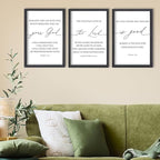 FZMHASLWW The Lord Your God Is Good Sign Bible Verses Wall Decor 24"X16" Set of 3 Christian Scripture Prayer Inspirational Motivational Quotes Family Framed Wall Art (Black)